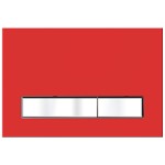 Przycisk Dekor Grande V1 czerwony/chrom