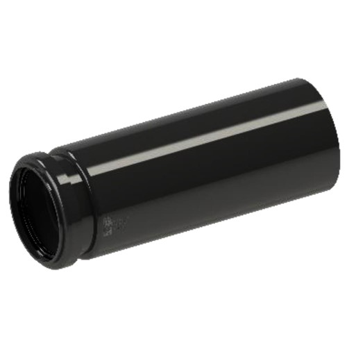 Czarna rura przyłączeniowa o długości 300 mm i średnicy: 90/110 mm