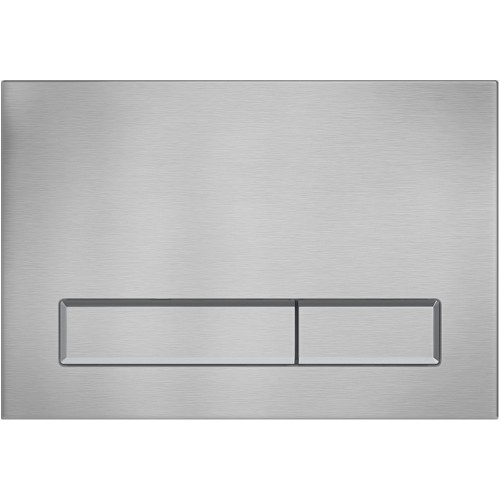 Płytka przycisków, chromowana o szczotkowanej fakturze.