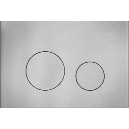 Płytka z tworzywa. Chromowana powierzchnia o szczotkowanej fakturze.