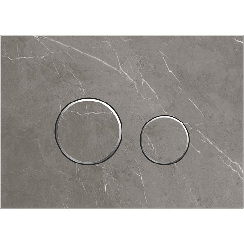 Płytka przycisków do WC wykonana ze spieku kwarcowego, o powierzchni przypominającej marmur