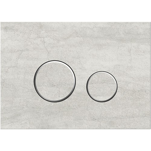 Płytka przycisków do WC wykonana ze spieku kwarcowego, o powierzchni przypominającej naturalny kamień lub marmur