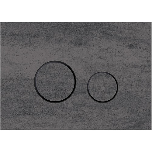 Płytka przycisków do WC wykonana ze spieku kwarcowego, o powierzchni przypominającej naturalny kamień lub marmur