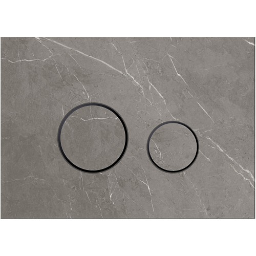 Płytka przycisków do WC wykonana ze spieku kwarcowego, o powierzchni przypominającej naturalny kamień lub marmur